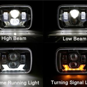 2021 Led Truck headlight għal Jeep YJ 5x7 Pulzier Headlight għal Cherokee XJ