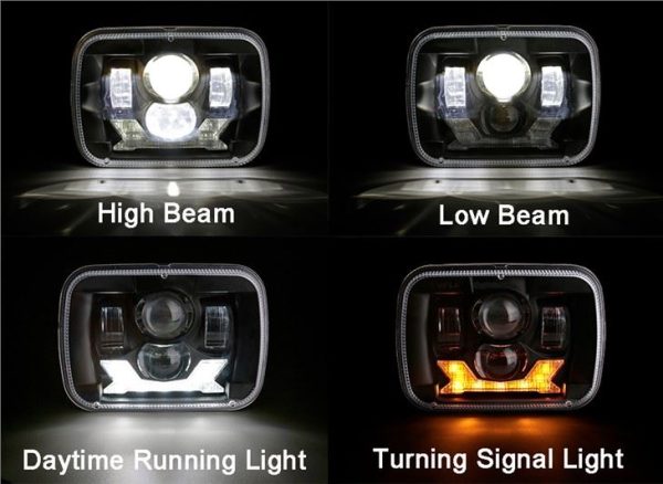 2021 Led Truck headlight għal Jeep YJ 5x7 Pulzier Headlight għal Cherokee XJ