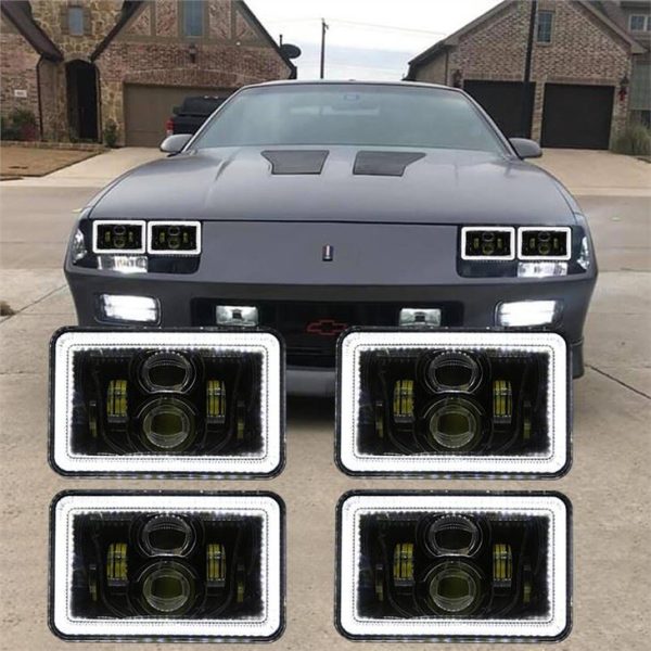 4x6 Pulzier It-Tielet Ġen Camaro Halo Headlights 1982-1992 It-Tielet Ġen Camaro Led Headlights