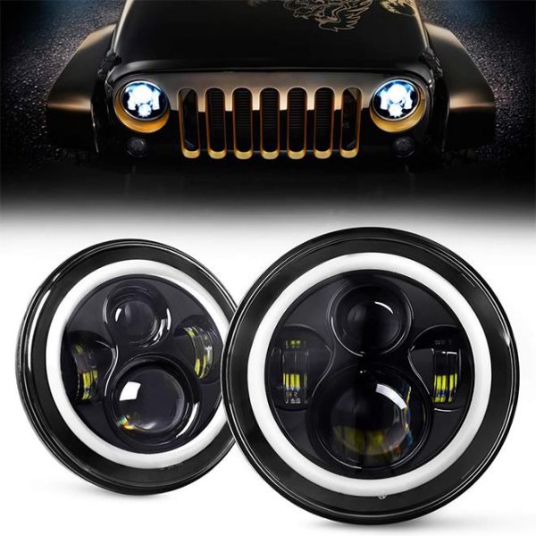 7 Inch Led Halo Dwal Għall-Jeep Wrangler JK CJ TJ Harley Davidson Hummer H2 Royal Enfield Aċċessorji tal-Karozzi