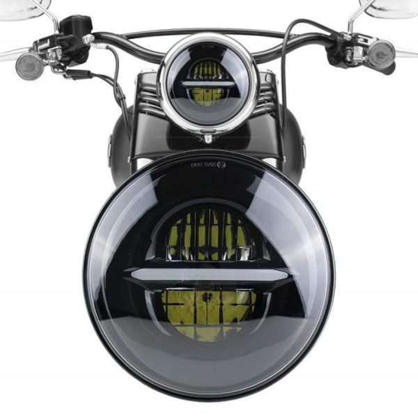 Dawl tond ta '7 pulzieri 12V 24V Bil-Halo Angel Eyes DRL Mutur tal-Fanal Għal Land Rover Difensur Għal Royal Enfield Headlight