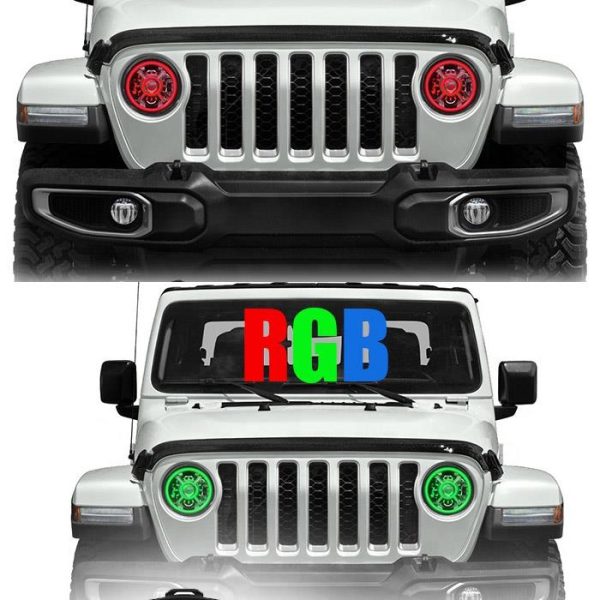 9 Inch Color Changing RGB Led Halo Dwal For Jeep Wrangler JL 2018 2019