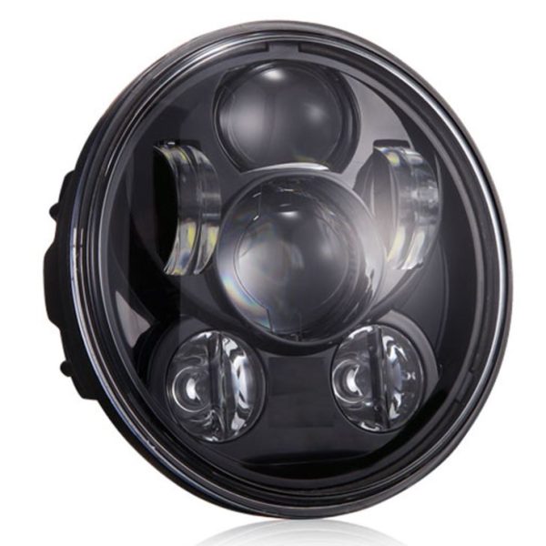 DOT Emark 5.75 Inch Led Hedalight Fanal Iswed tal-Kromat Iswed Siġillat għal Harley Davidson