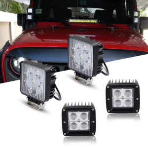 E-Mark 16w LED Light Light Work / Light Beam Square Square Work For Off-Road For Jeep