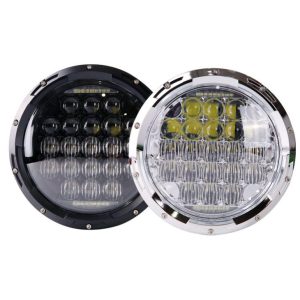 Għal Hummer / għal Royal Enfield LED Headlamp Bil-Faxxa Baxxa Għolja DRL Għall-Mutur ta '7 Inch Round Headlight