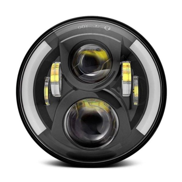 Għall-Jeep Wrangler JK CJ TJ ta '7 pulzieri Round Led Headlight Għall-Mutur Harley