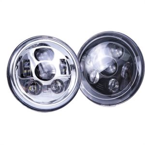 Morsun 12v 24v 58w LED Headlight Għal Wrangler JK 7inch Round Headlight High Low Beam Light