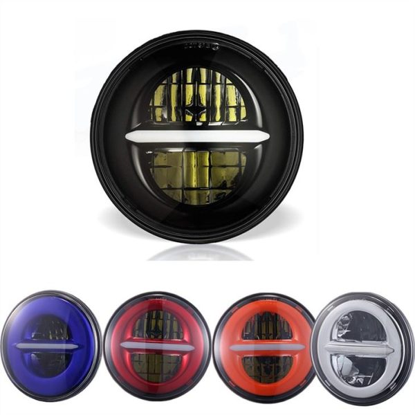 Morsun 5.75 Pulzier Fanal ta 'quddiem Għal Harley Motorcycle Round LED Headlight Projector Bil DRL