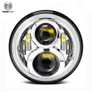 Morsun 7inch Round Headlamps Għal Jeep JK 50w 12v Car LED Projector tal-Headlight