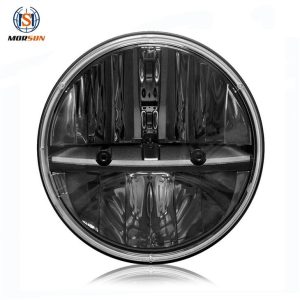 Morsun Auto Spare Parts Round LED Headlight Għal Jeep CJ TJ JK High Low Beam 7inch Headlamp Projector