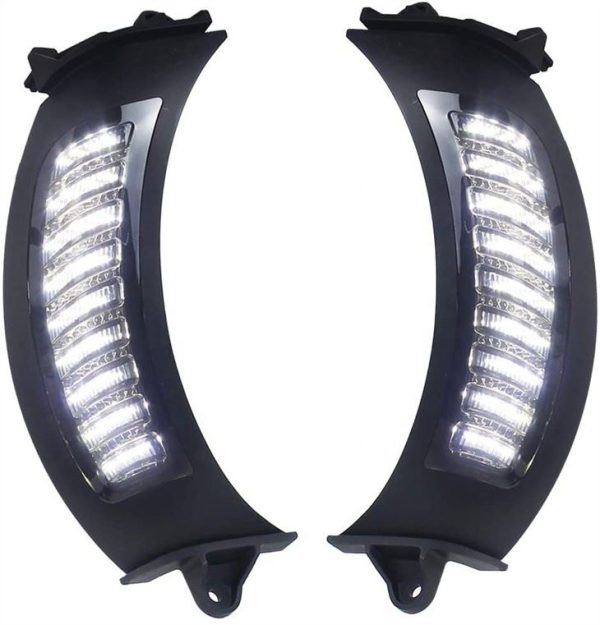 Morsun LED White Running Amber Turn Singal Light Għal Harley- Davidson Road Glide 2015+