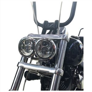 Morsun Plug And Play Fat Bob 4.56inch Headlight Għal Harley 12v H4 Mutur Headlamp Projector