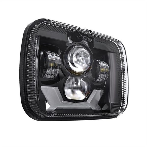 Stil Ġdid 5x7 Pulzier Led headlight għal Jeep Cherokee XJ Lampa ta 'quddiem b'DRL Spetiku u Dawwar sinjal