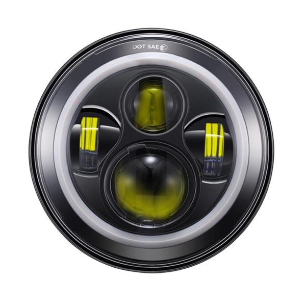 7 pulzier Round Led Light Light Jeep